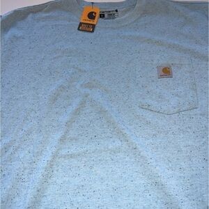 CARHARTT MEN'S LIGHT BLUE‎ LOOSE FIT HEAVYWEIGHT POCKET T-SHIRT SIZE XXL (V)